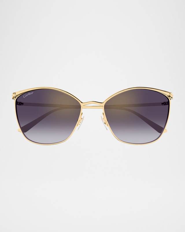 Panthère Cat-Eye Metal Sunglasses